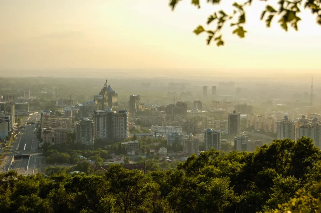 Kazakhstan legal forum, view of Almaty, Kazakhstan